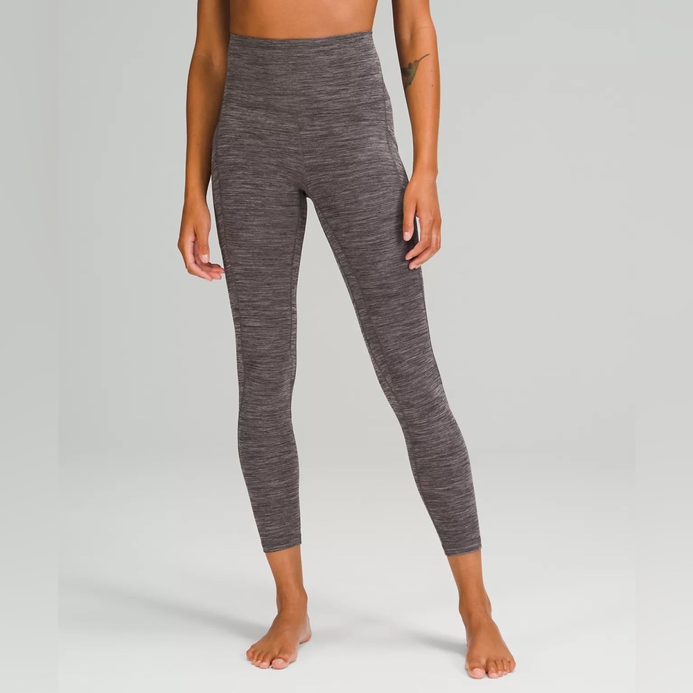 Lulu Lemon Heathered Black Leggings
